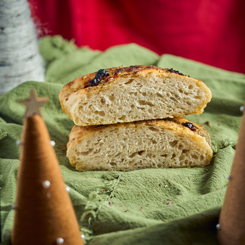 The Mediterranean Bloom - Tomato Pesto Focaccia